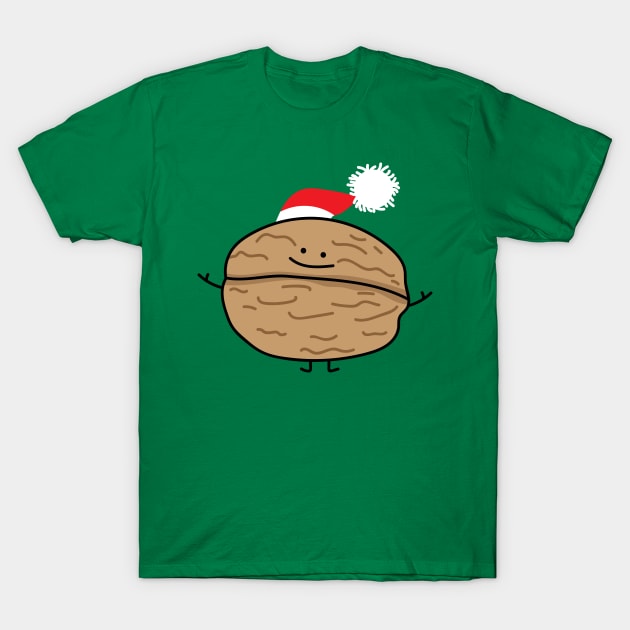 Walnut as Santa Claus T-Shirt by spontania